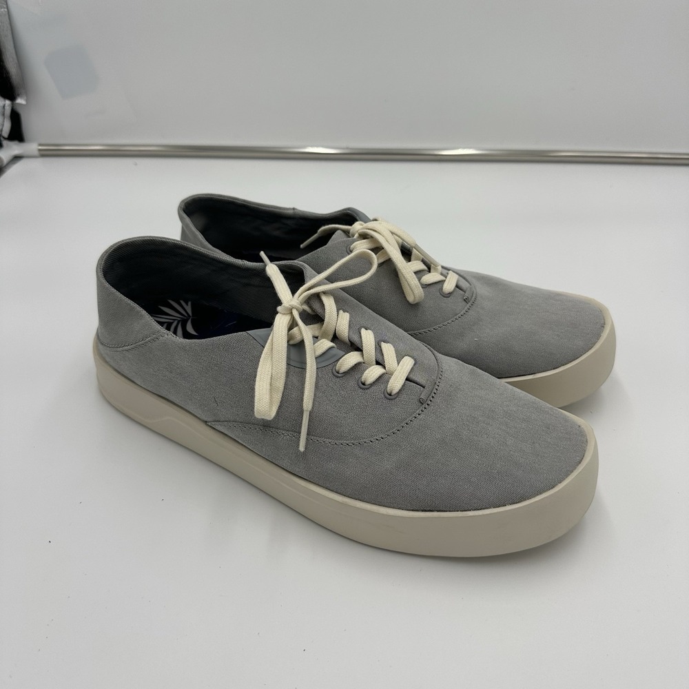 OluKai Tradewind Shoes Mens Sz 11.5 Cooler‎ Gray Lace Up Casual Comfort Sneakers